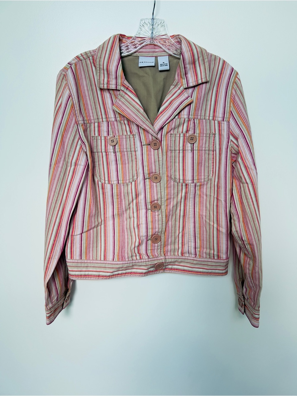 Kim Rogers women’s Striped Button-Up Jacket